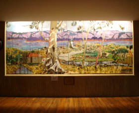 Adaminaby Memorial Hall Stage Curtain - Attractions Brisbane 0