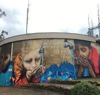 Willans Hill Water Tower Mural - Attractions Brisbane