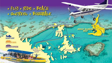 Scenic Flight - Great Barrier Reef, Heart Reef, Whitehaven Beach & Hill Inlet! - Attractions Brisbane 0